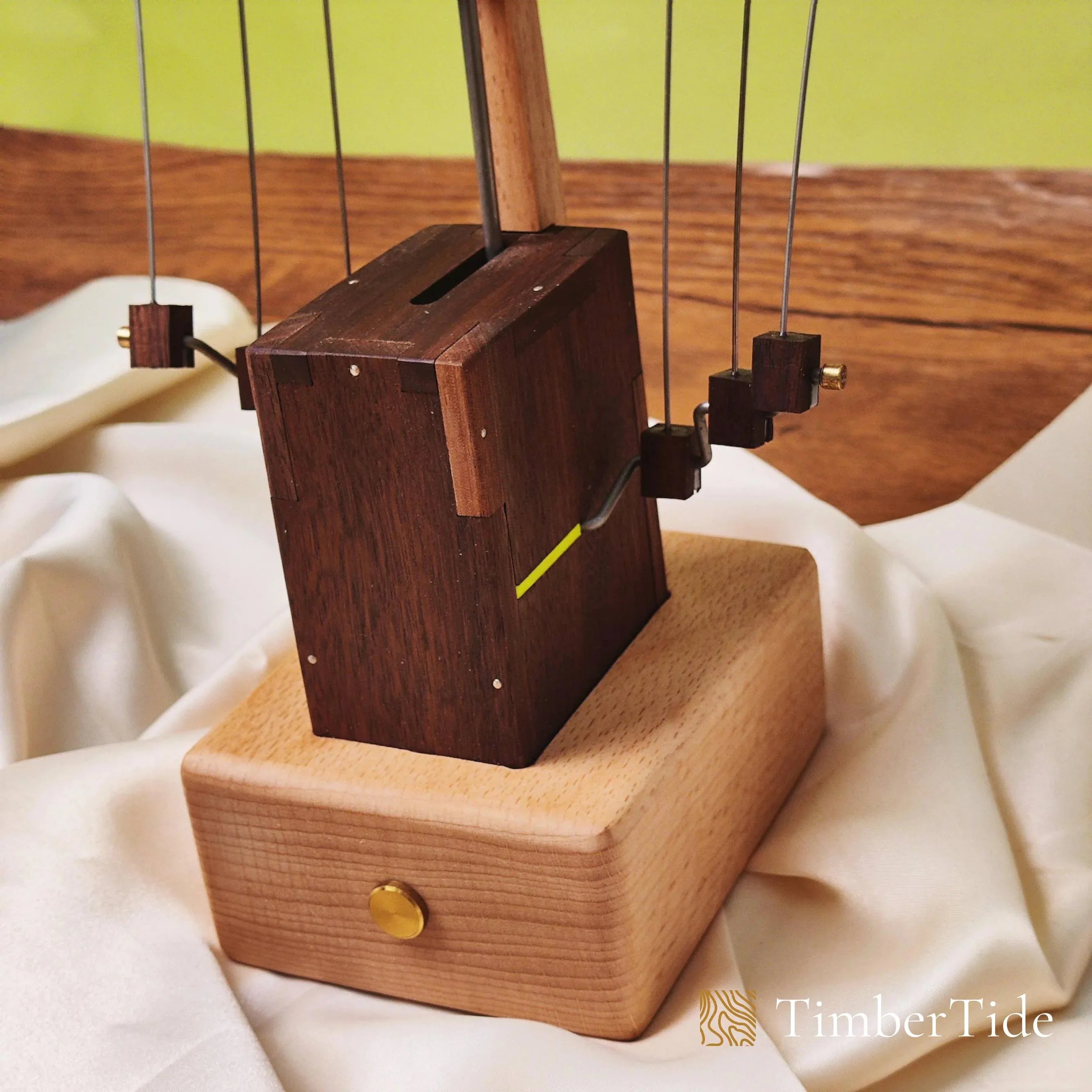 Handcrafted Wooden Manta Ray Automaton