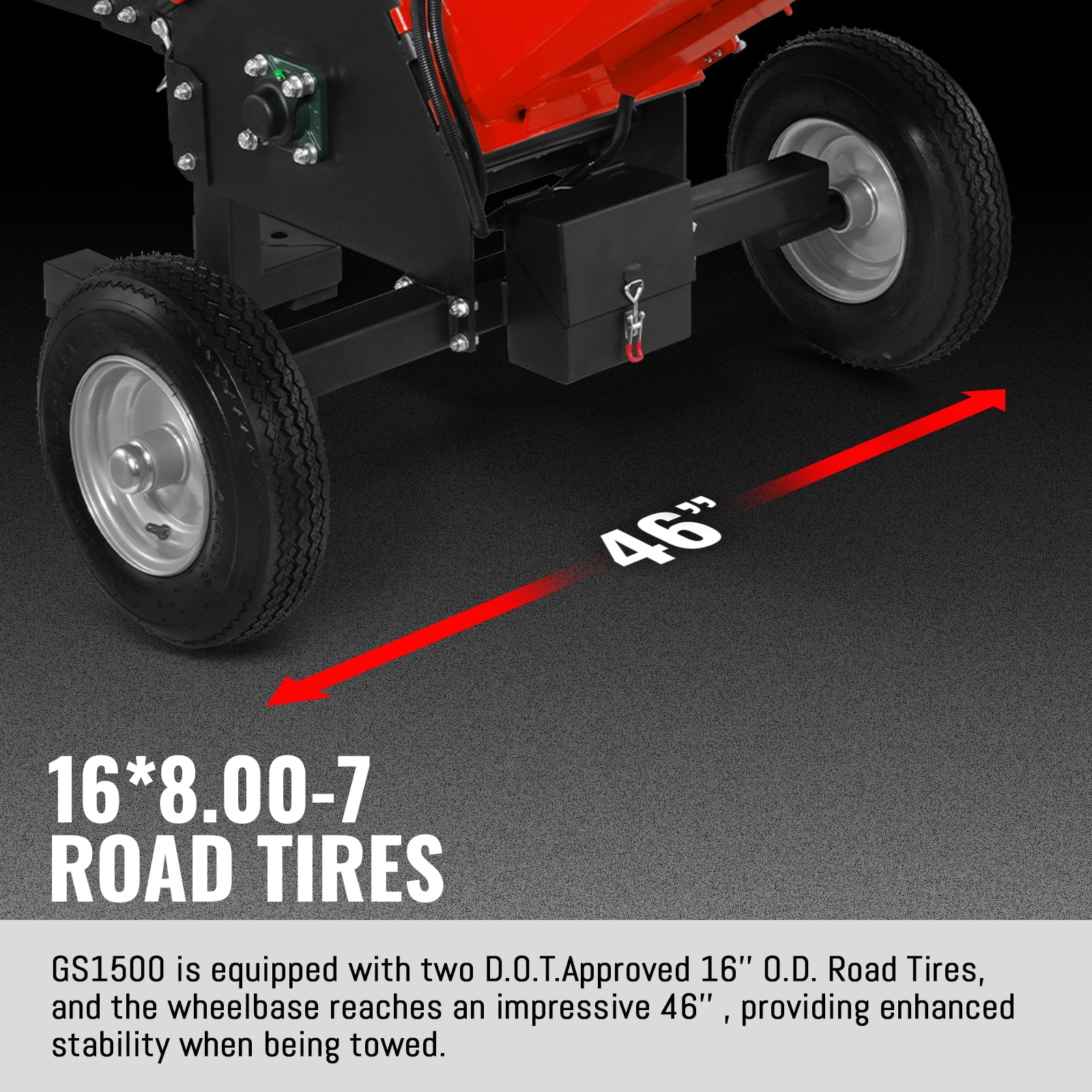 5 inch E-start DUCAR 420cc Gasoline Engine Powered Wood Chipper , GS1500