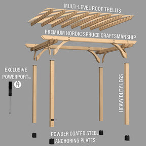 12x10 Fairhaven Pergola Natural