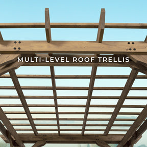 12x10 Fairhaven Pergola Rustic Finish