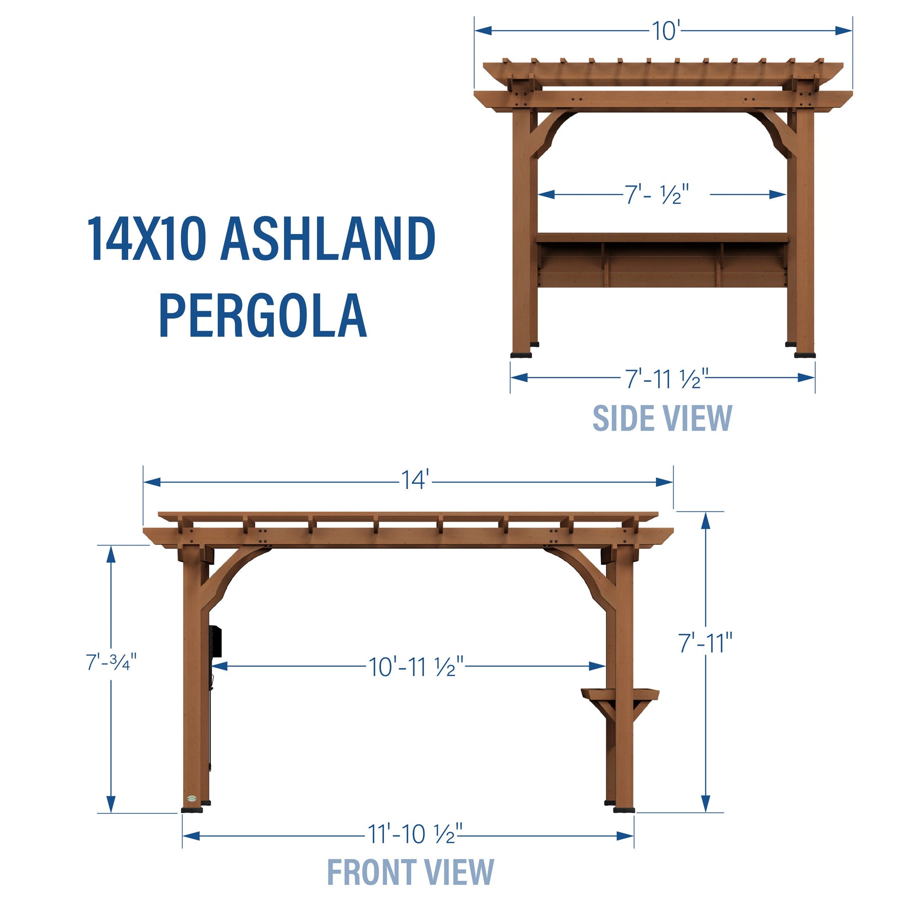 14x10 Ashland Pergola