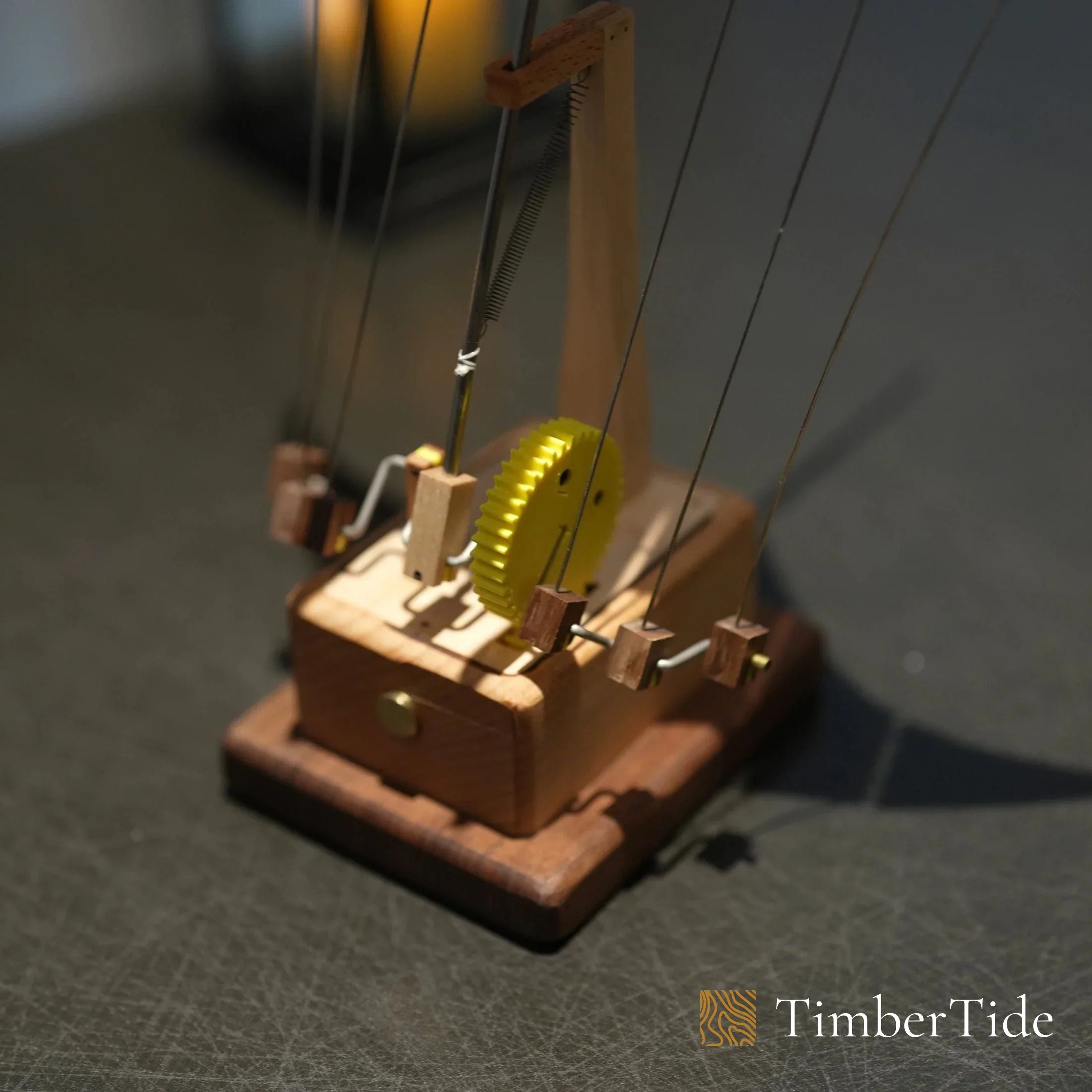 Handcrafted Wooden Manta Ray Automaton