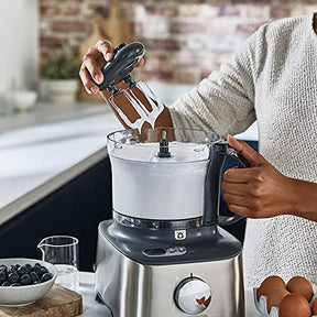 Kenwood Multipro Compact+ FDM312 SS, 5-in-1 Compact Food Processor, Stainless Steel, 2.1 L Capacity, digital weighing scale, Jug Blender, Spicemill, 2x Smoothie Blender, 800 W