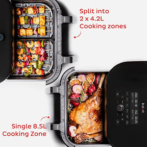 Instant Vortex Plus VersaZone-8.5L XL/Dual Air Fryer, Black,8-in-1 Smart Programmes-Fry,Bake,Roast,Grill,Dehydrate,Reheat,- Save 80% Energy Bills