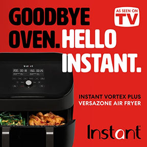 Instant Vortex Plus VersaZone-8.5L XL/Dual Air Fryer, Black,8-in-1 Smart Programmes-Fry,Bake,Roast,Grill,Dehydrate,Reheat,- Save 80% Energy Bills