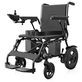 Foldable Lightweight Electric Wheelchair for Adults, Dual 500W Motors, 15 Mile Range, All Terrain, Supports 350 lbs