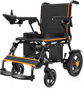 Foldable Lightweight Electric Wheelchair for Adults, Dual 500W Motors, 15 Mile Range, All Terrain, Supports 350 lbs