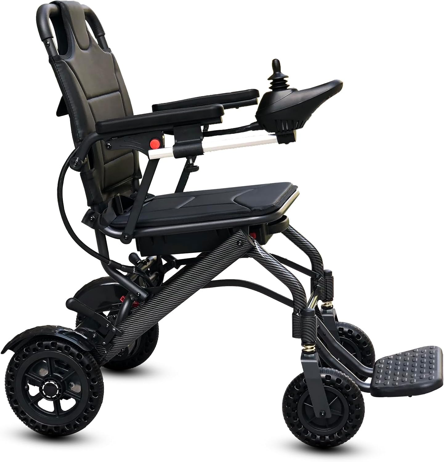 Carbon Fiber Lightweight Foldable Electric Wheelchair, 13kg, Airline Approved, 360W Motor