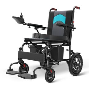 Foldable Lightweight Electric Wheelchair for Adults, Dual 500W Motors, 15 Mile Range, All Terrain, Supports 350 lbs