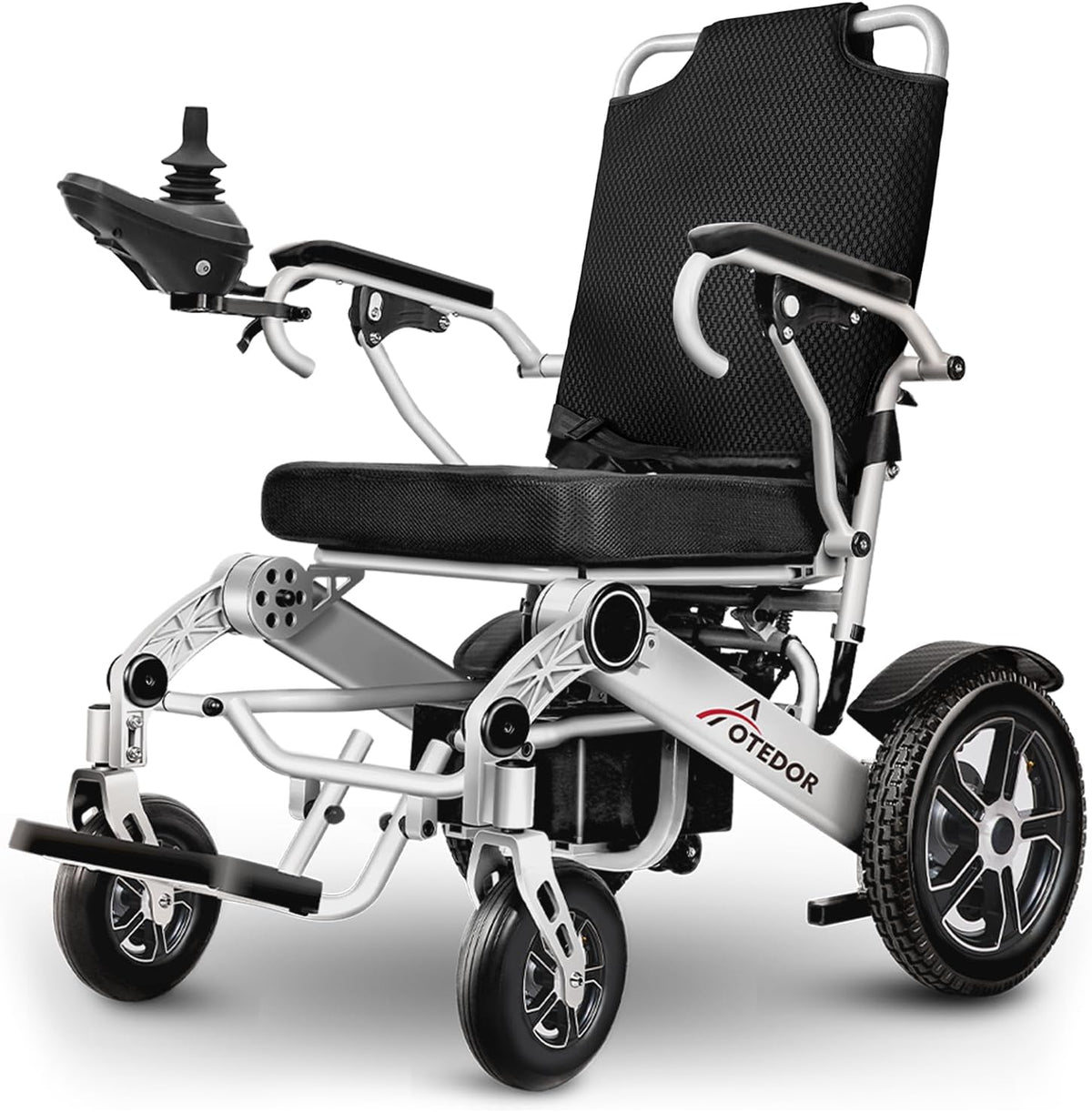 Lightweight Foldable Electric Wheelchair, 30 Miles Long Range, All Terrain, Portable & Airline Approved