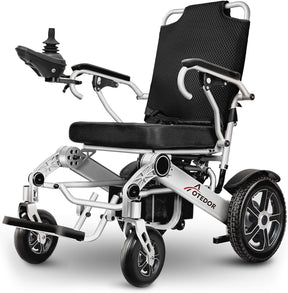 Lightweight Foldable Electric Wheelchair, 30 Miles Long Range, All Terrain, Portable & Airline Approved