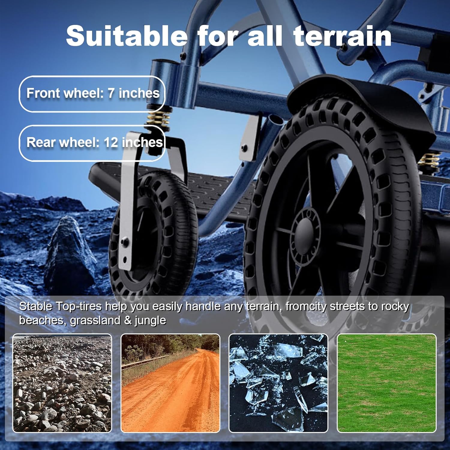 Foldable Electric Wheelchair with 10Ah Battery, 500W Motor, Lightweight Aluminium, 20km Range