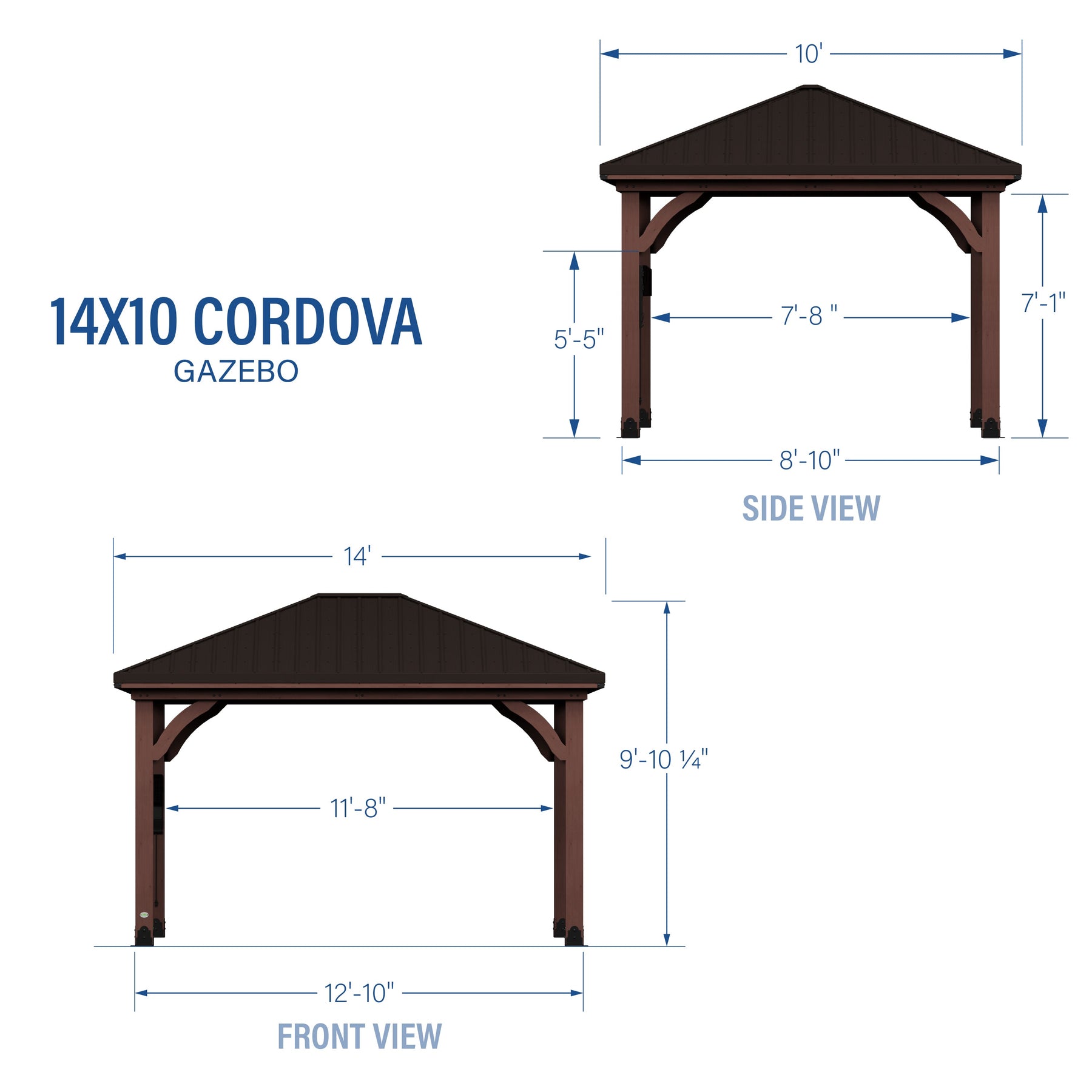 14x10 Cordova Gazebo