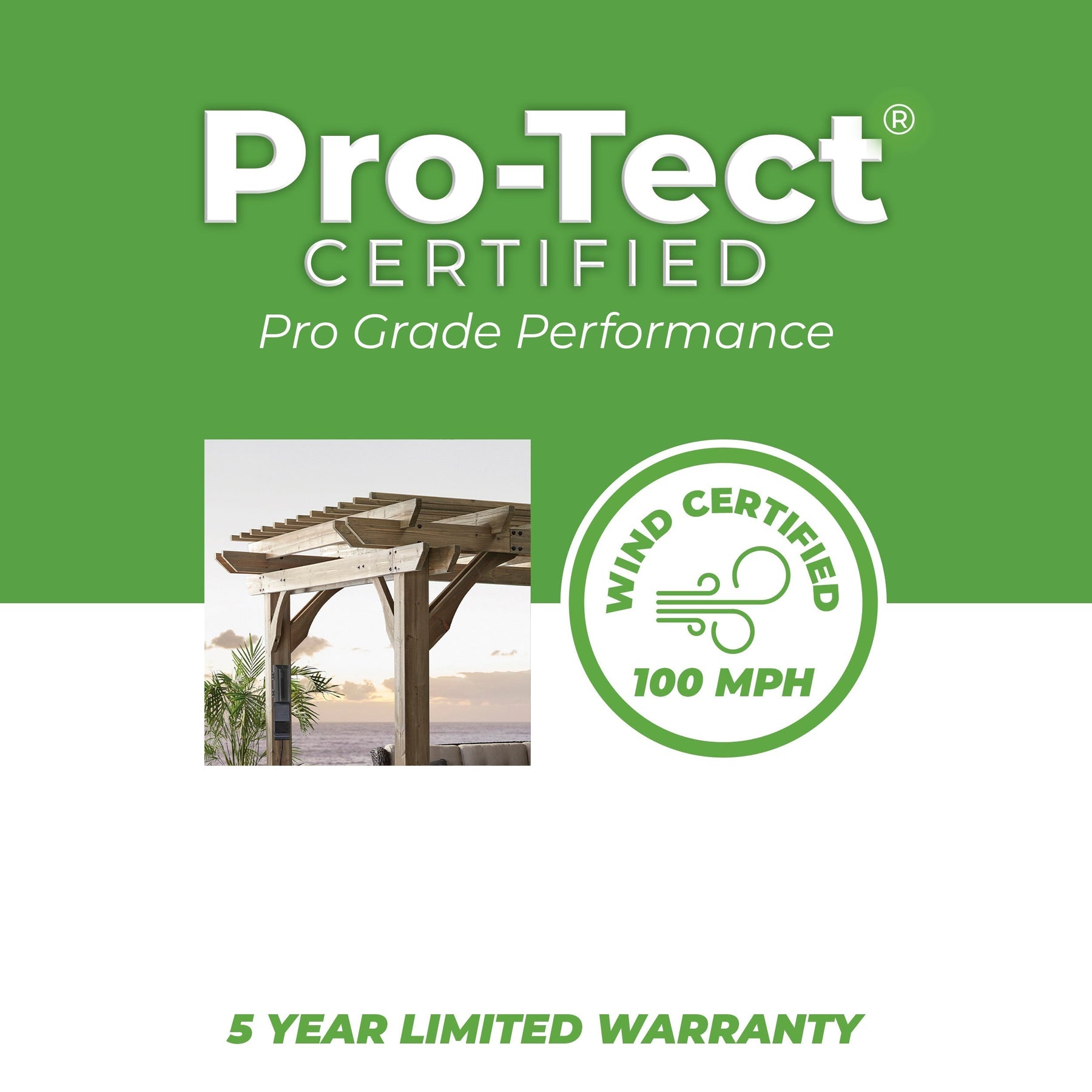 14x10 Somerville Pergola - Barnwood Stain