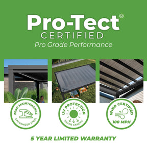 12x10 Trenton Modern Steel Pergola With Sail Shade Soft Canopy