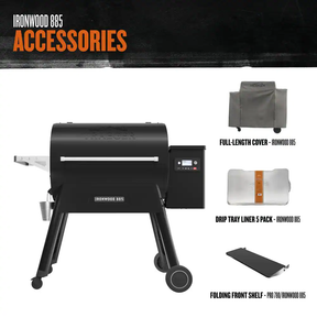 Ironwood 885 Wifi Pellet Grill and Smoker in Black